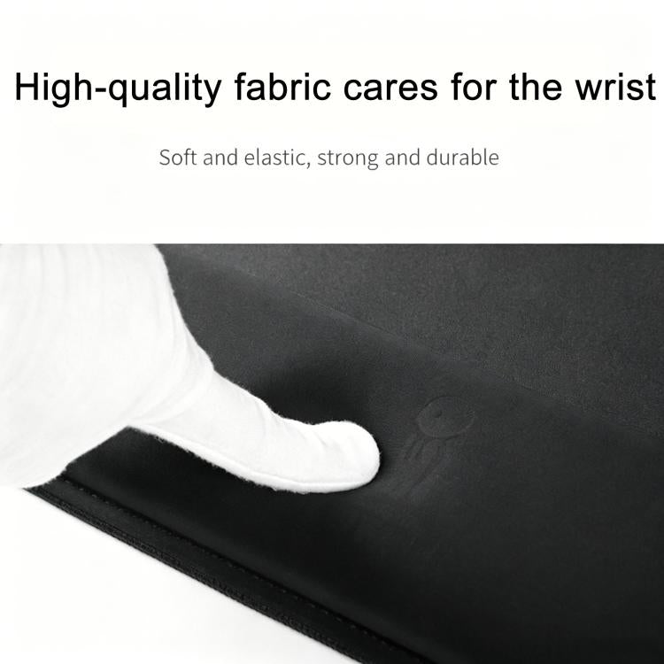 Large Integrated Wrist Rest Mouse Pad & Desk Mat, Office Gaming Wrist Support Keyboard Hand Rest, Large Black, Large Black Red Side