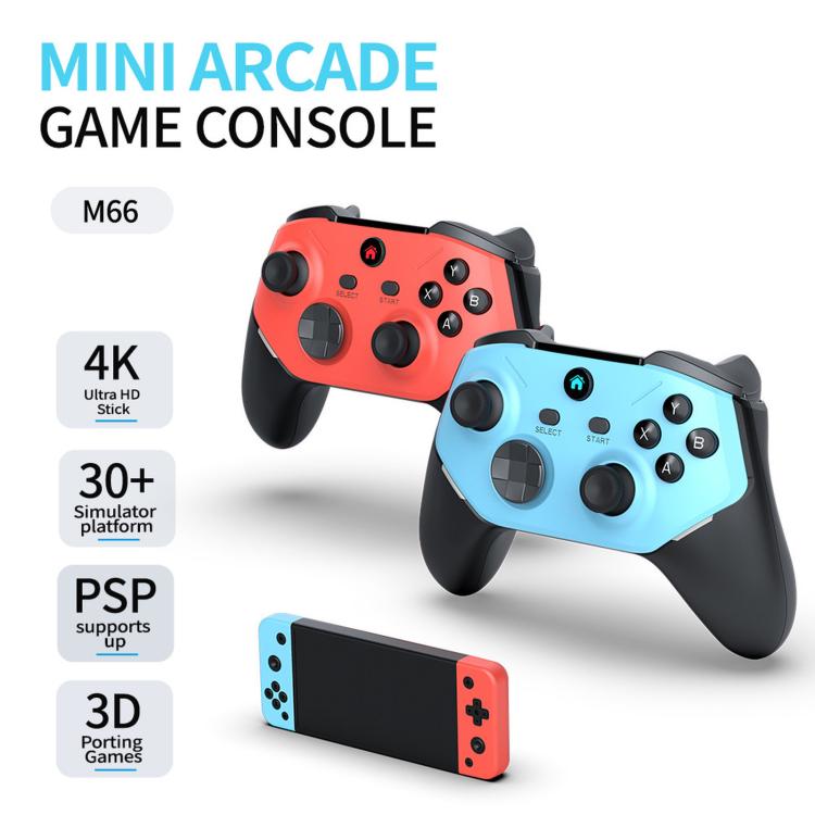 SJGAM M66 Set de 3 piezas Consola de juegos para TV HD 4K Máquina recreativa 3D grande, 64GB, 128GB, 256GB