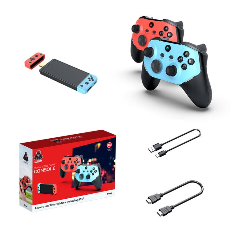 SJGAM M66 Set de 3 piezas Consola de juegos para TV HD 4K Máquina recreativa 3D grande, 64GB, 128GB, 256GB