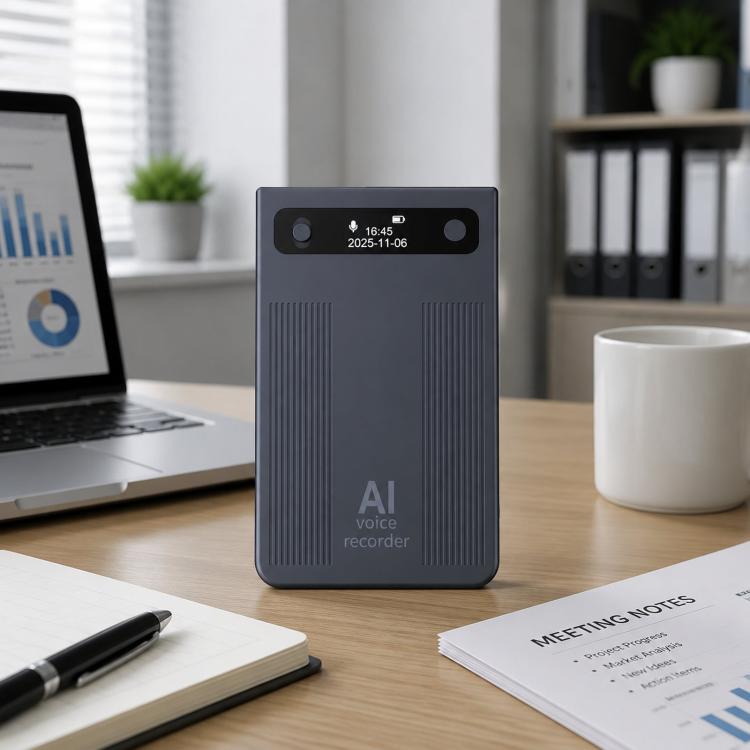 T8 Smart AI Voice Recorder For Office Meetings, Magnetic Portable Audio Recorder, 16GB, 32GB, 64GB