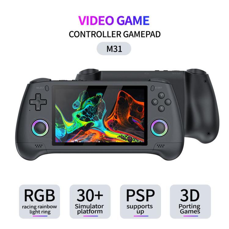 Consola de juegos portátil retro SJGAM M31 HD con joystick RGB de 5,1 pulgadas y arcade 3D portátil., 64GB, 128GB, 256GB
