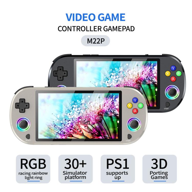 Consola de juegos portátil retro de código abierto SJGAM M22 PRO de 5 pulgadas con pantalla HD IPS y mando incluido., 64GB Gray, 128GB Gray, 256GB Gray, 64GB Black, 128GB Black, 256GB Black