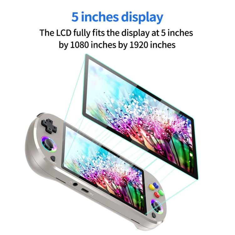 Consola de juegos portátil retro de código abierto SJGAM M22 PRO de 5 pulgadas con pantalla HD IPS y mando incluido., 64GB Gray, 128GB Gray, 256GB Gray, 64GB Black, 128GB Black, 256GB Black