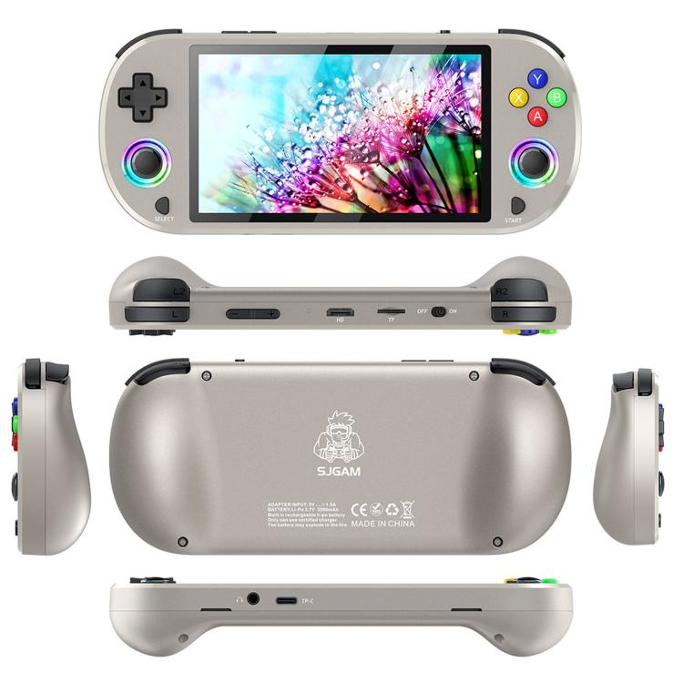 Consola de juegos portátil retro de código abierto SJGAM M22 PRO de 5 pulgadas con pantalla HD IPS y mando incluido., 64GB Gray, 128GB Gray, 256GB Gray, 64GB Black, 128GB Black, 256GB Black