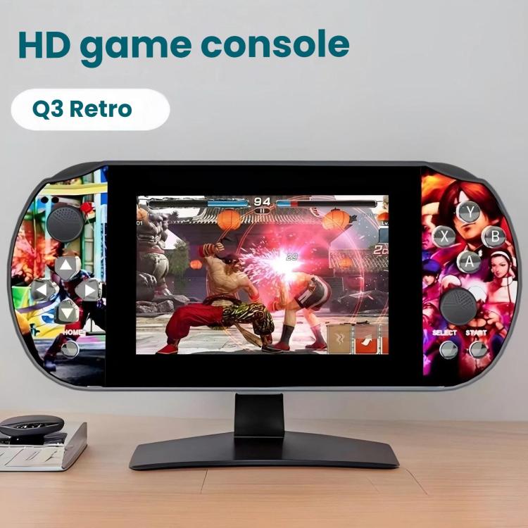 Consola de juegos portátil retro con joystick y pantalla grande Q3 HD, Blue 32G, Blue 64G, Red 32G, Red  64G
