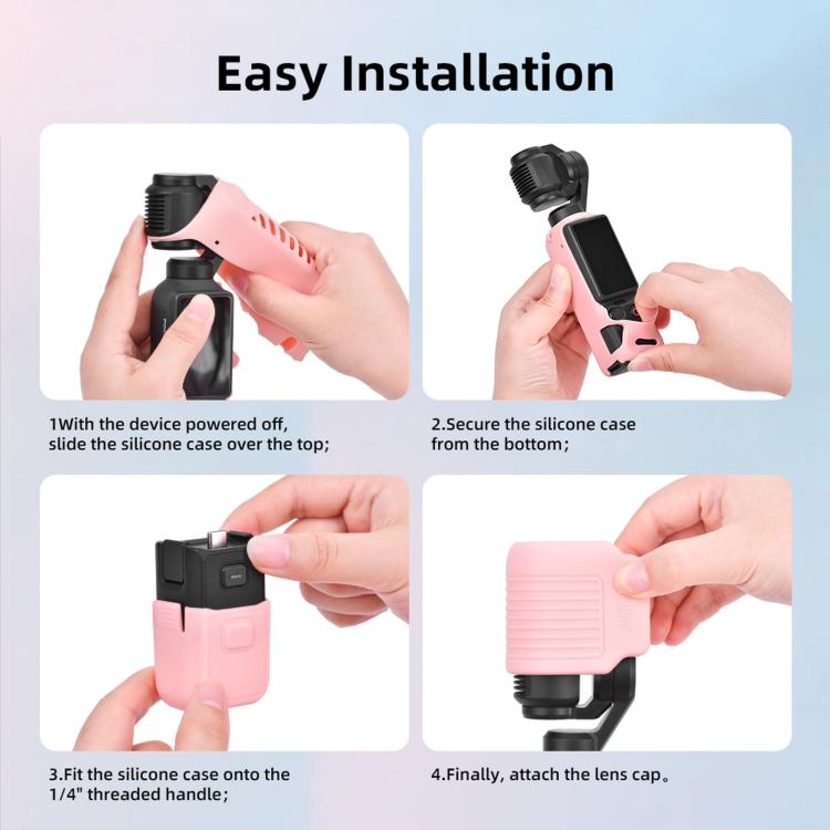 Funda protectora de silicona con parasol para la pantalla del DJI Osmo Pocket 4 BRDRC