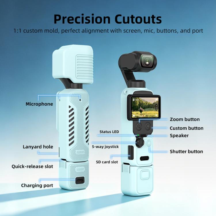Funda protectora de silicona con parasol para la pantalla del DJI Osmo Pocket 4 BRDRC