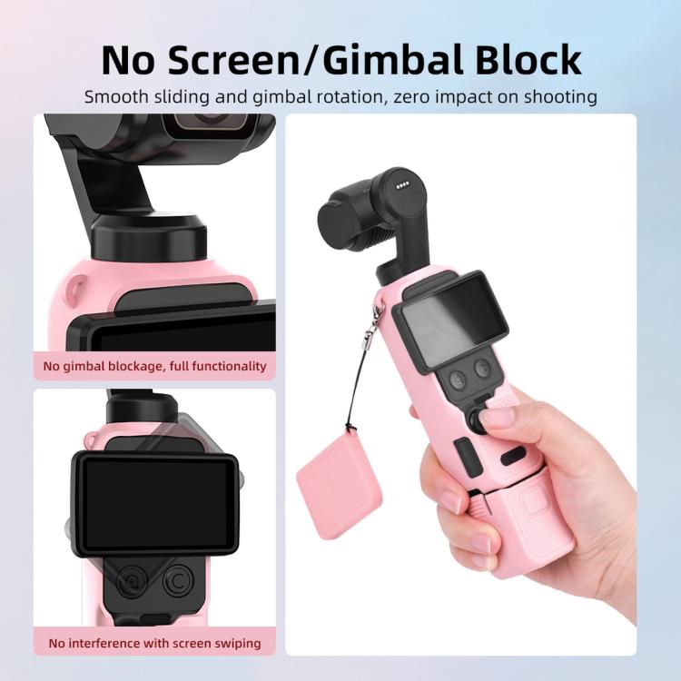 Funda protectora de silicona con parasol para la pantalla del DJI Osmo Pocket 4 BRDRC