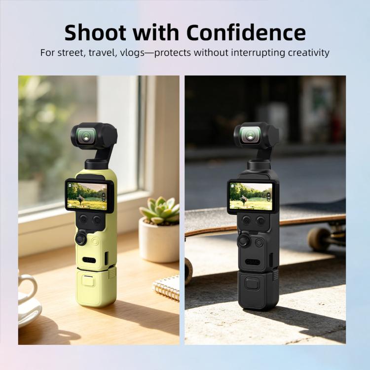 Funda protectora de silicona con parasol para la pantalla del DJI Osmo Pocket 4 BRDRC