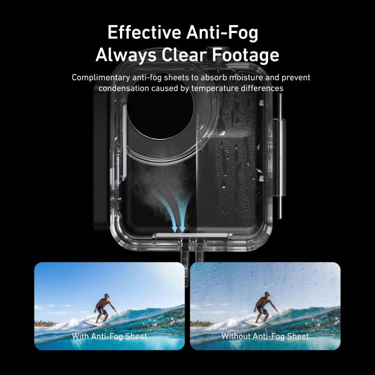 Funda impermeable TELESIN de 60 m para DJI Osmo Nano IPX8, carcasa subacuática para buceo, cubierta protectora antivaho para cámara de acción.