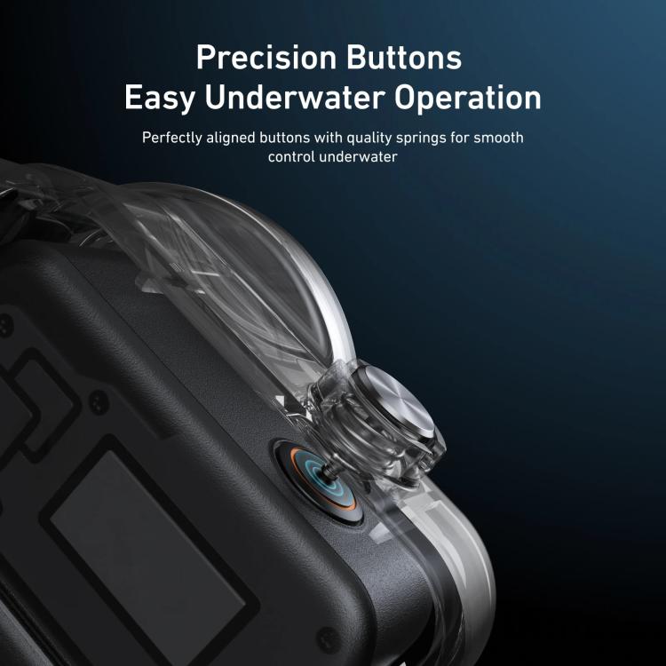 Funda impermeable TELESIN de 60 m para DJI Osmo Nano IPX8, carcasa subacuática para buceo, cubierta protectora antivaho para cámara de acción.