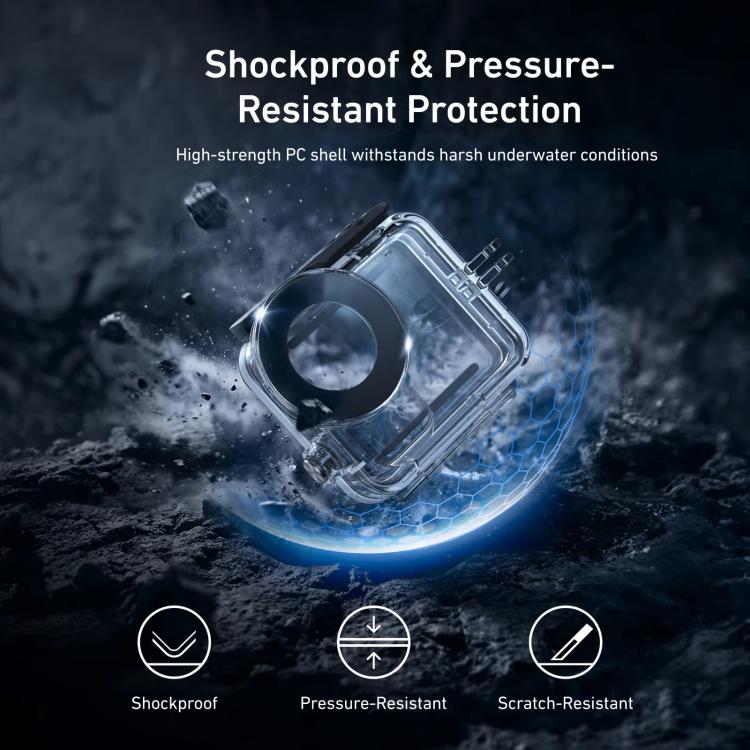 Funda impermeable TELESIN de 60 m para DJI Osmo Nano IPX8, carcasa subacuática para buceo, cubierta protectora antivaho para cámara de acción.