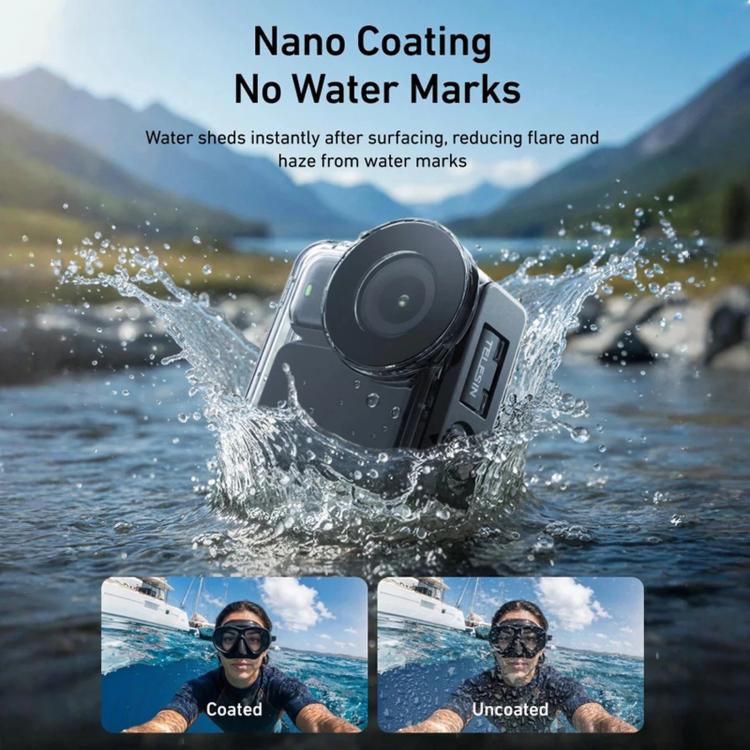 Funda impermeable TELESIN de 60 m para DJI Osmo Nano IPX8, carcasa subacuática para buceo, cubierta protectora antivaho para cámara de acción.