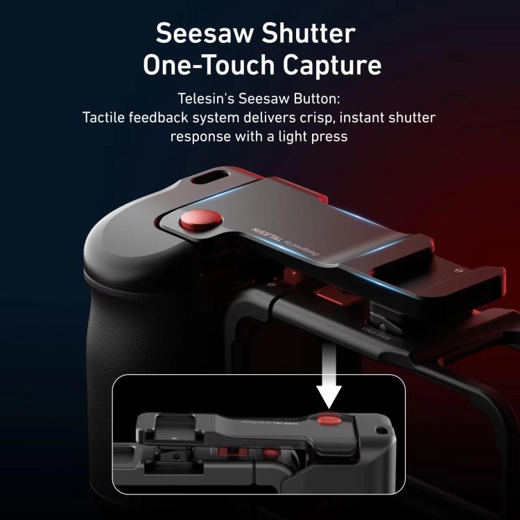Kit TELESIN StreetGrip para jaula de cámara de aleación de aluminio DJI Osmo Action 5 Pro/4/3, empuñadura de mano., For DJI Osmo Action 5 Pro/4/3