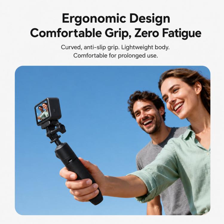Trípode mini selfie TELESIN 3.0 para cámara de acción, poste extensible de aluminio de 18-46 cm con rótula de 360 grados., S1-MNP-16