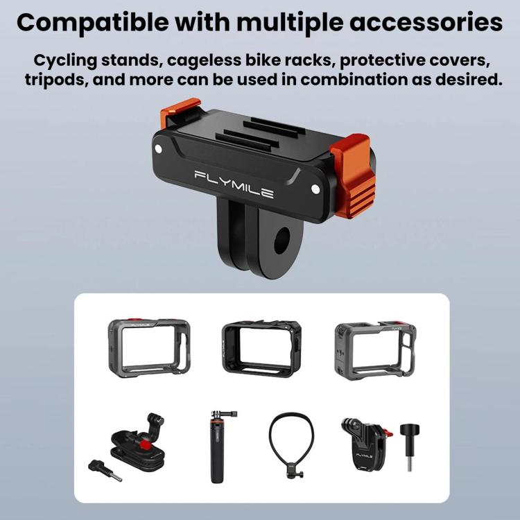 Base magnética de liberación rápida FLYMILE para DJI Osmo Action 6 / 5 Pro / 4 / 3