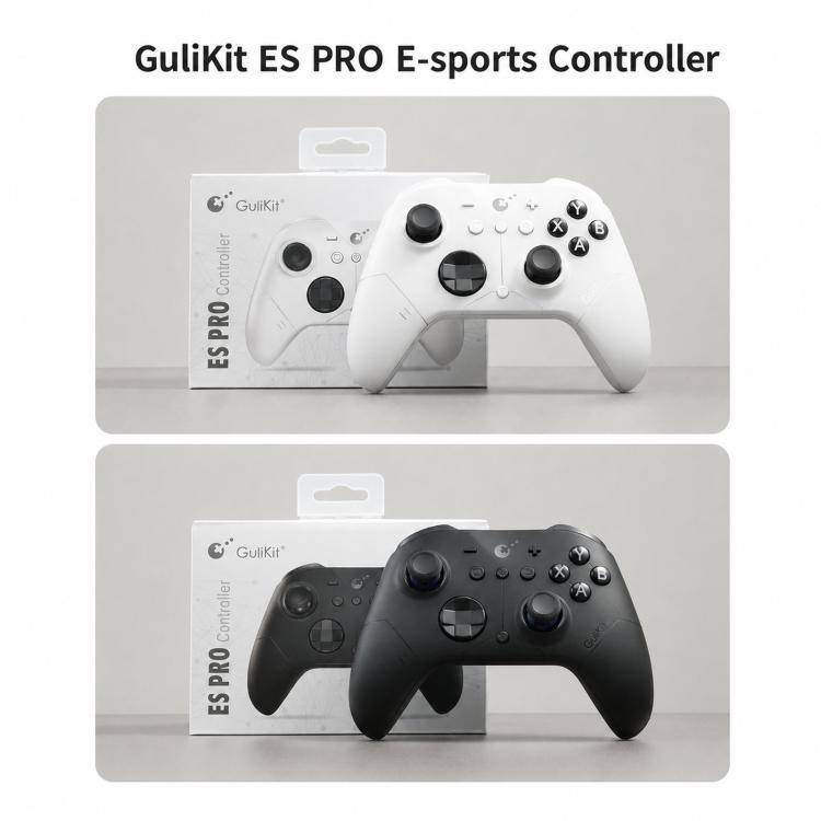 Controlador GuliKit ES Pro para eSports con joysticks TMR y soporte para Switch / Switch 2 Wakeup