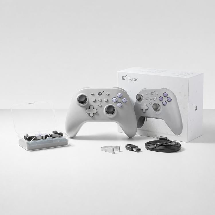Controlador GuliKit NS39 KK3 MAX con joysticks y gatillos de efecto Hall. Compatible con Windows, Switch, Switch 2, Android e iOS.