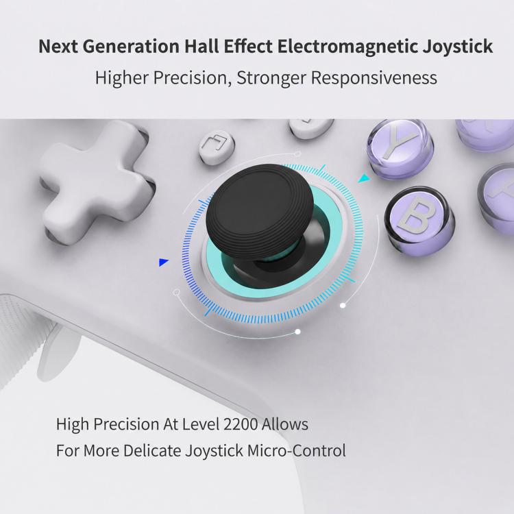 Controlador GuliKit NS39 KK3 MAX con joysticks y gatillos de efecto Hall. Compatible con Windows, Switch, Switch 2, Android e iOS.
