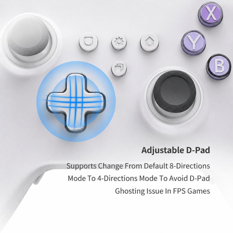 Controlador GuliKit NS39 KK3 MAX con joysticks y gatillos de efecto Hall. Compatible con Windows, Switch, Switch 2, Android e iOS.