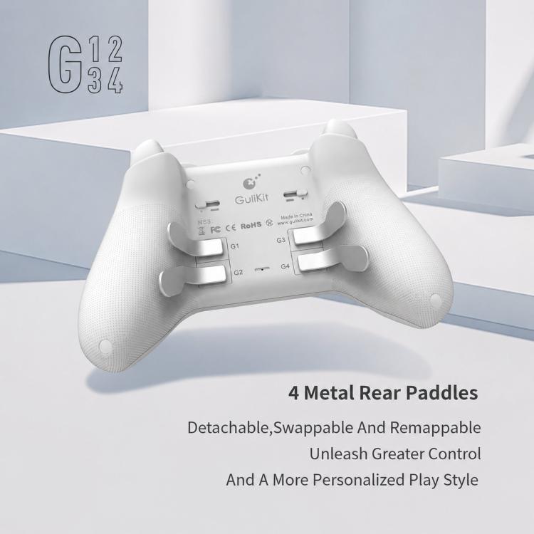Controlador GuliKit NS39 KK3 MAX con joysticks y gatillos de efecto Hall. Compatible con Windows, Switch, Switch 2, Android e iOS.
