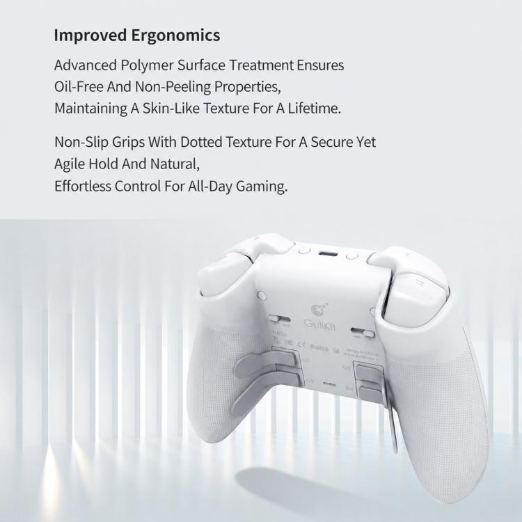 Controlador GuliKit NS39 KK3 MAX con joysticks y gatillos de efecto Hall. Compatible con Windows, Switch, Switch 2, Android e iOS.