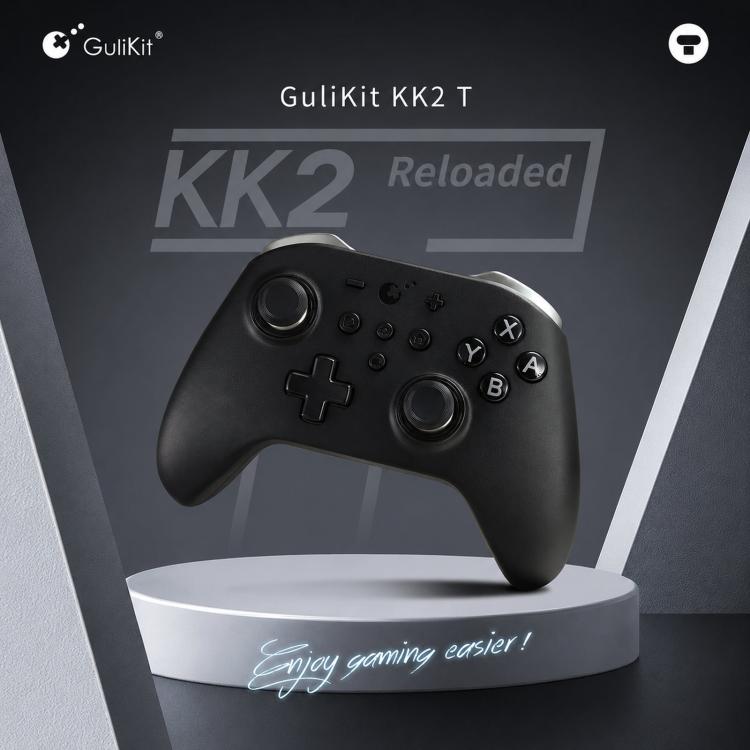 Controlador GuliKit KK2T con joystick electromagnético TMR, compatible con NFC, Amiibo y función de activación por Switch.