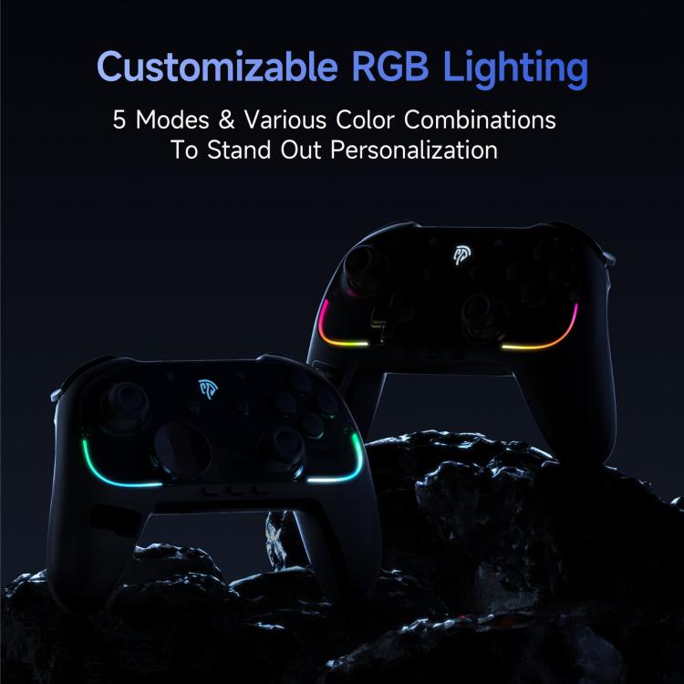 Mando inalámbrico EasySMX S10 para Nintendo Switch y Switch 2 con NFC, vibración HD y carcasa intercambiable.
