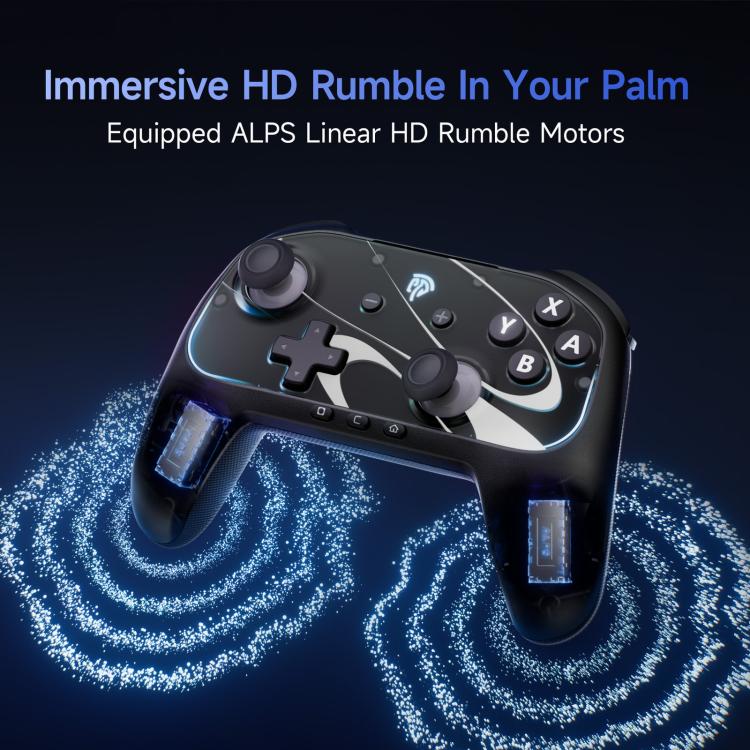 Mando inalámbrico EasySMX S10 para Nintendo Switch y Switch 2 con NFC, vibración HD y carcasa intercambiable.