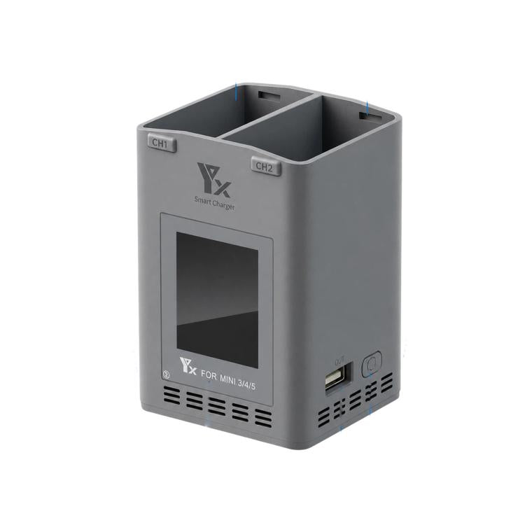Cargador doble YX de 100 W con pantalla LCD a color para el concentrador de carga de baterías de vuelo inteligentes DJI Mini 5/4/3 Pro, Mini Color Two-Way 100W