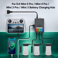 Cargador inteligente YX de 3 vías con pantalla LCD para DJI Mini 5 Pro / Mini 4 Pro / Mini 3 Pro / Mini 3. Concentrador de carga de baterías múltiples., US Plug, EU Plug, UK Plug, AU Plug