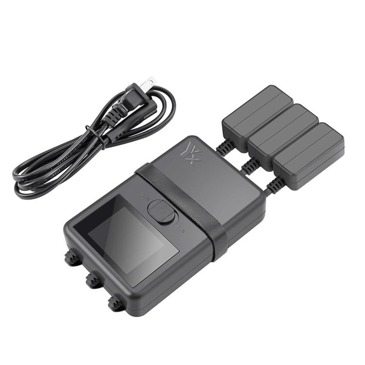 Cargador inteligente YX de 3 vías con pantalla LCD para DJI Mini 5 Pro / Mini 4 Pro / Mini 3 Pro / Mini 3. Concentrador de carga de baterías múltiples., US Plug, EU Plug, UK Plug, AU Plug