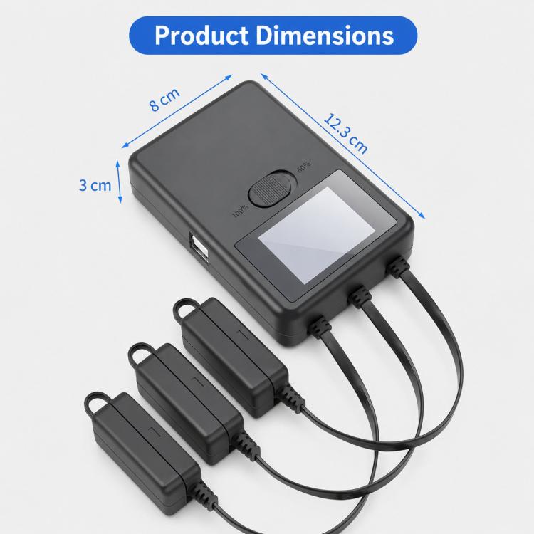 Cargador inteligente YX de 3 vías con pantalla LCD para DJI Mini 5 Pro / Mini 4 Pro / Mini 3 Pro / Mini 3. Concentrador de carga de baterías múltiples., US Plug, EU Plug, UK Plug, AU Plug