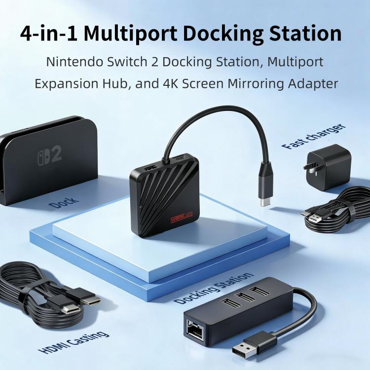 Base HDMI multifuncional para duplicación de pantalla de STARTRC GAMES, For Nintendo Switch Series