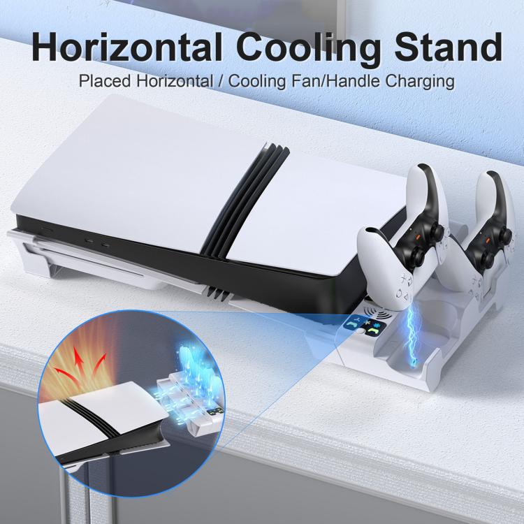 Soporte de refrigeración multifuncional para mando de juegos STARTRC GAMES, soporte de carga, accesorio de montaje horizontal, For PS5 Pro / Slim
