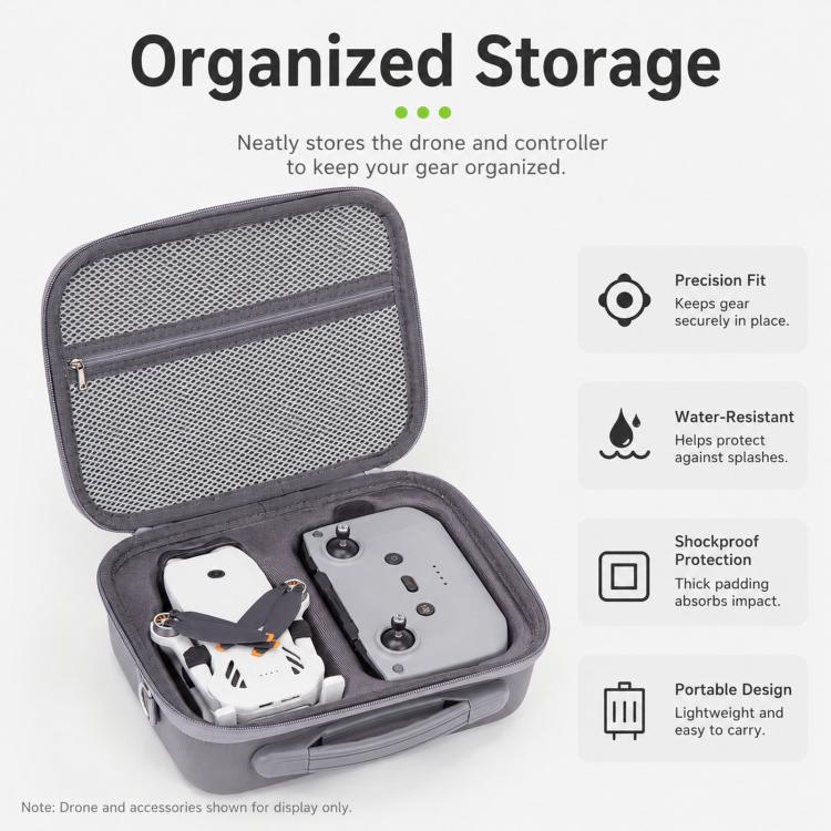 Bolsa de almacenamiento portátil para dron DJI Lito 1 y control remoto estándar.