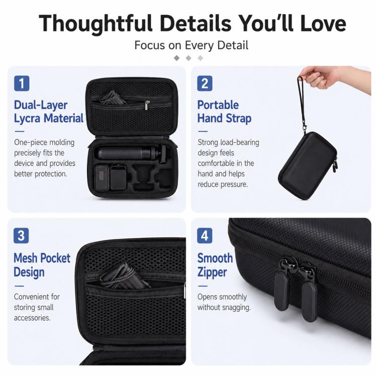 Bolsa de almacenamiento para el kit de viaje de la cámara de acción DJI Osmo Nano