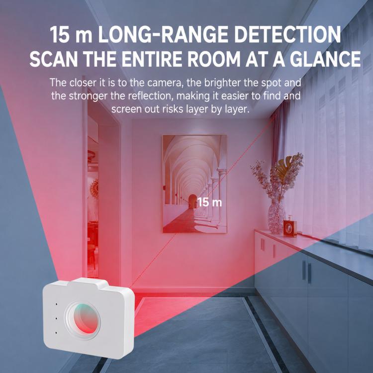 Detector de cámaras espía infrarrojo TC200 para encontrar privacidad en hoteles., TC200