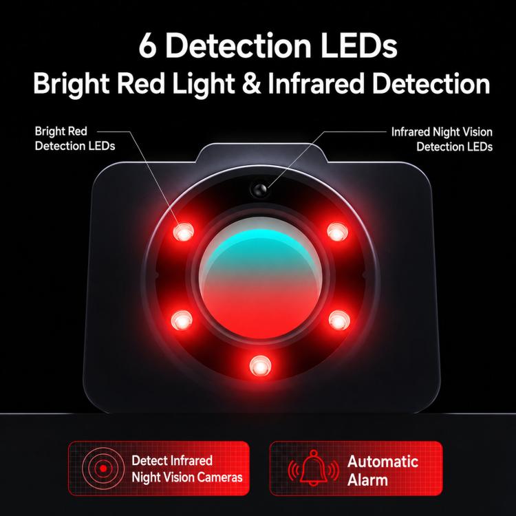 Detector de cámaras espía infrarrojo TC200 para encontrar privacidad en hoteles., TC200
