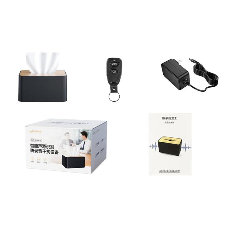 Covert Tissue Box Audio Protection Device, 360 Degrees Ultrasonic Voice Recorder Blocker, US Plug, BS-99Pro 56 Sine Wave, BS-99Pro Max 84 Sine Wave