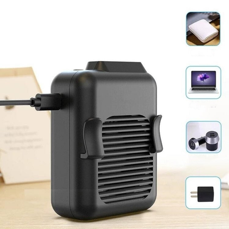 Mini ventilador de cintura colgante con carga USB, ventilador portátil sin hojas, 4000mAh, 6000mAh