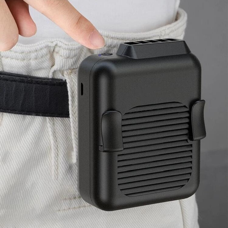 Mini ventilador de cintura colgante con carga USB, ventilador portátil sin hojas, 4000mAh, 6000mAh