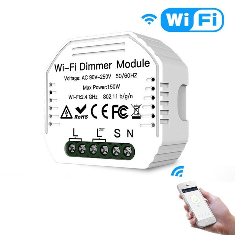 Interruptor de atenuación de interruptor inteligente Wifi oculto y interruptor inteligente de control dual de interruptor tradicional