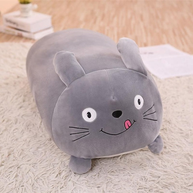Nueva almohada de viñetas de animales suaves, cojín, lindo perro gordo, gato, Totoro, pingüino, cerdo, Rana, juguete de peluche, 28cm, 60cm, 90cm