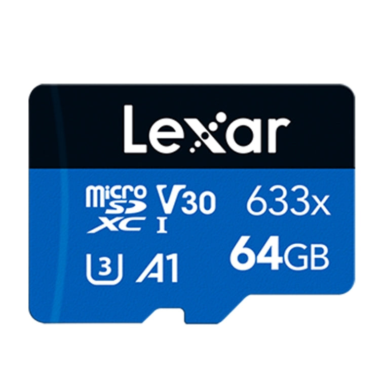 Lexar 633x 64GB Grabadora de conducción de alta velocidad Tarjeta de memoria dedicada para teléfono móvil Tarjeta DVR TF, 64GB