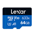 Lexar 633x 64GB Grabadora de conducción de alta velocidad Tarjeta de memoria dedicada para teléfono móvil Tarjeta DVR TF, 64GB