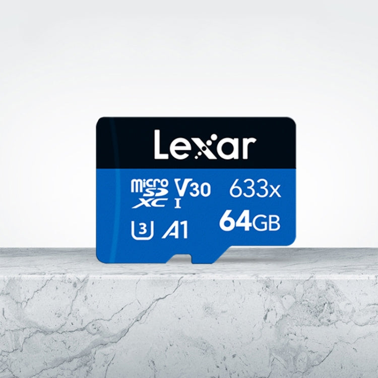 Lexar 633x 64GB Grabadora de conducción de alta velocidad Tarjeta de memoria dedicada para teléfono móvil Tarjeta DVR TF, 64GB