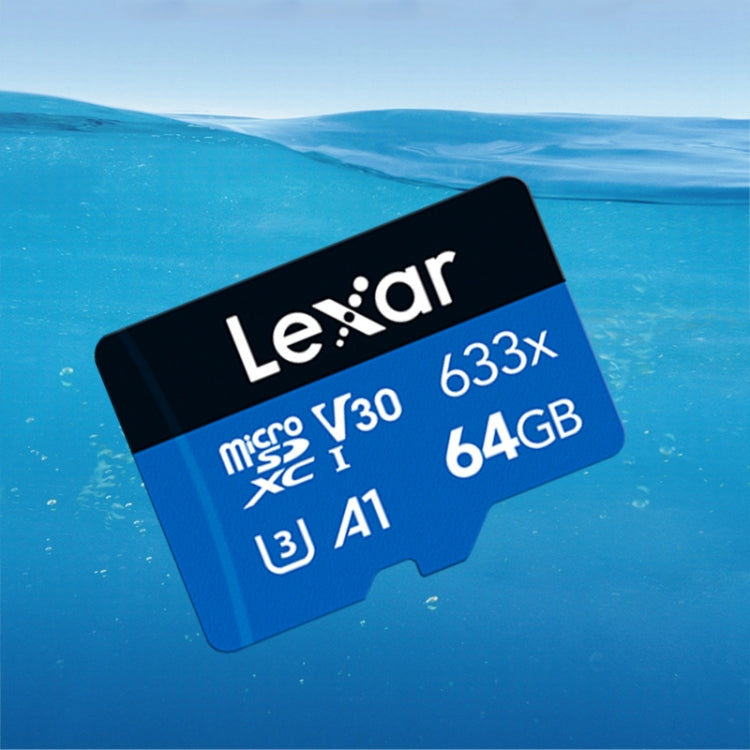 Lexar 633x 64GB Grabadora de conducción de alta velocidad Tarjeta de memoria dedicada para teléfono móvil Tarjeta DVR TF, 64GB