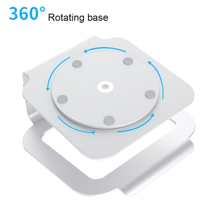 Soporte de refrigeración para portátil de aleación de aluminio ajustable en altura rotación 360 ergonómico soporte para portátil de 10-17 pulgadas para MacBook Air Pro, 360 Rotation