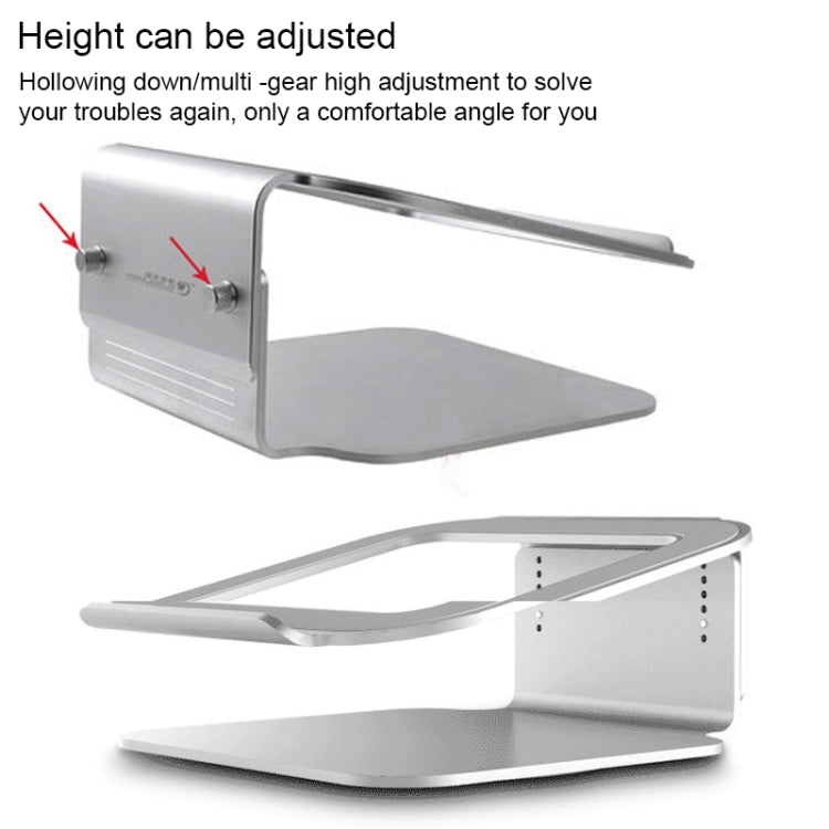 Soporte de refrigeración para portátil de aleación de aluminio ajustable en altura rotación 360 ergonómico soporte para portátil de 10-17 pulgadas para MacBook Air Pro, 360 Rotation